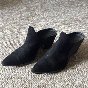 Elegant Black Women's Heeled Mules